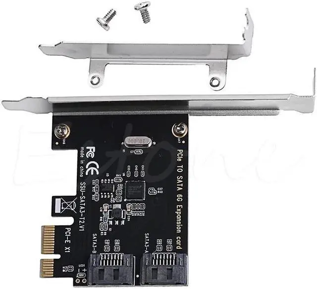 Alt view image 5 of 6 - Adapter Card PCI-E Adapter Card PCI Express to SATA3.0 2-Port SATA III 6G Expansion Controller Card Adapter hot