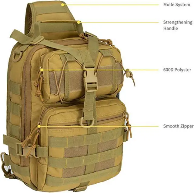Alt view image 3 of 7 - Tactical Military Medium Sling Range Bag