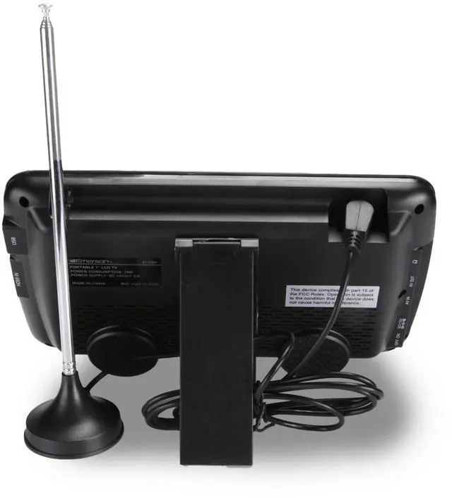Alt view image 6 of 7 - Emerson Portable 7" TV and Digital Multimedia Player with Built-In Battery