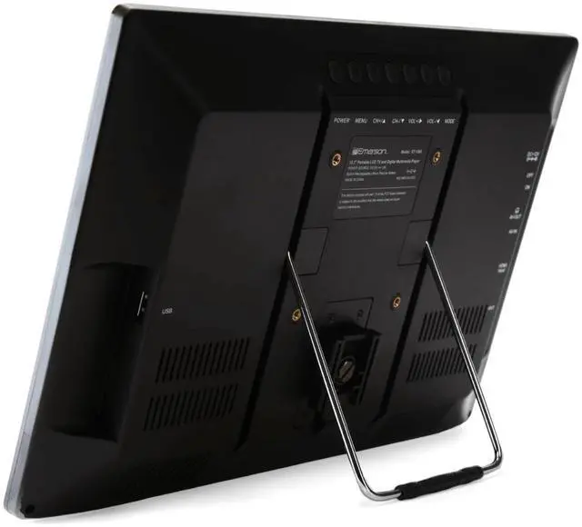 Alt view image 3 of 8 - Emerson 13.3" Portable Digital TV w 12V DC Car Adapter and Rechargeable Battery