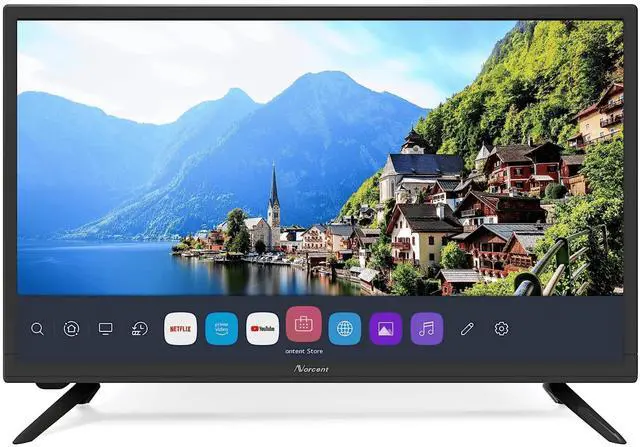 Main image of Norcent 24 Inch 720P LED HD Smart TV Wall-Mountable with Surround Sound