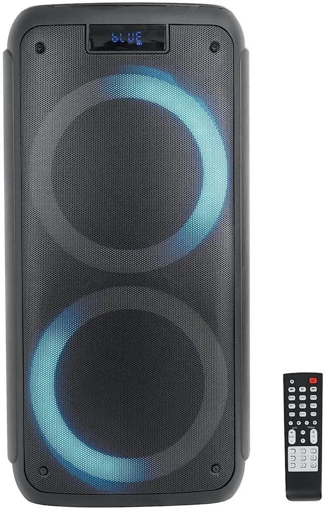 Alt view image 2 of 8 - norcent nsp-28 dual 8" inch party portable bluetooth speaker with sound activated lights battery powered rechargeable 3600 mah 5 hours play time 4500 p.m.p.o