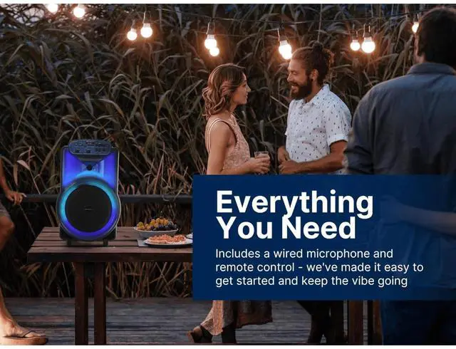 Alt view image 4 of 7 - Emerson Portable Bluetooth 12" Party Speaker with Flame Lighting