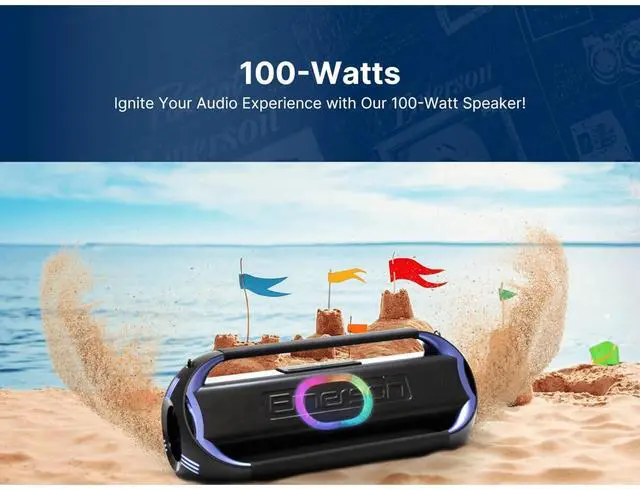 Alt view image 6 of 7 - Emerson Triad Grip XL Portable Bluetooth LED Party Speaker
