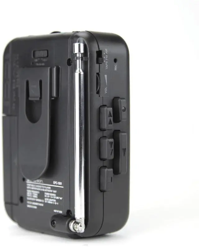 Alt view image 5 of 6 - Emerson Portable Cassette Player with AM/FM Radio and Bluetooth Out and Built-In Microphone (EPC-1001) - Black