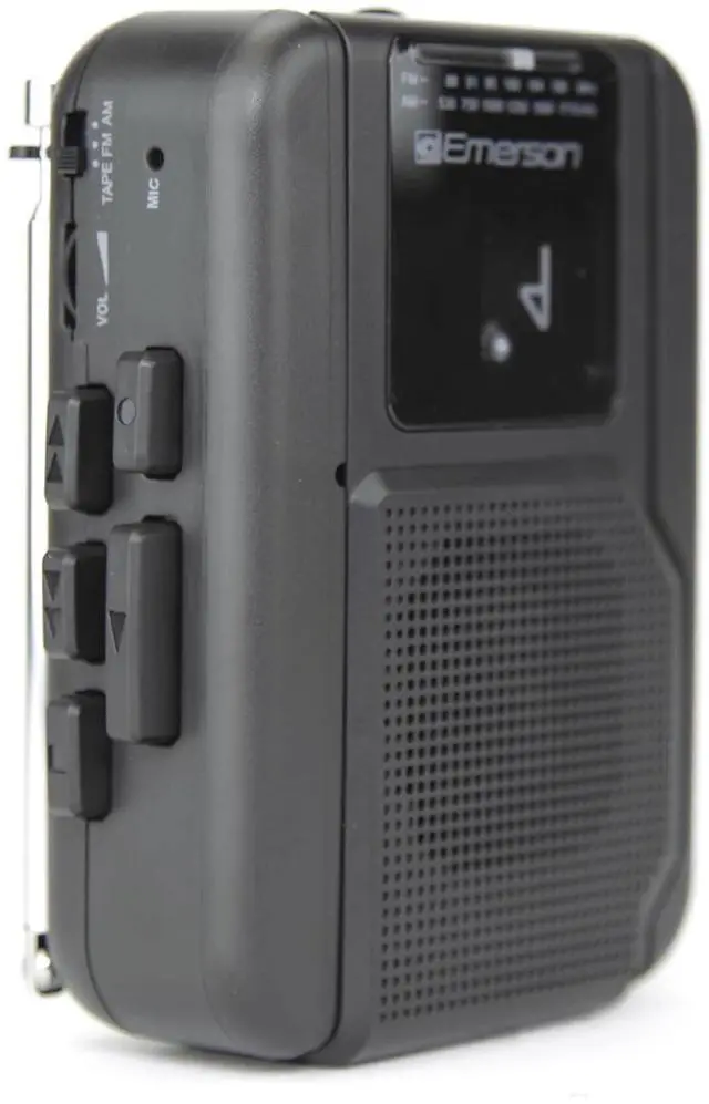 Alt view image 4 of 6 - Emerson Portable Cassette Player with AM/FM Radio and Bluetooth Out and Built-In Microphone (EPC-1001) - Black