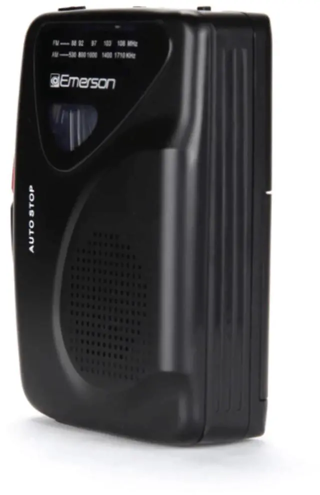 Alt view image 7 of 7 - Emerson Portable Cassette Player & Recorder with AM/FM Radio and Built-In Speaker EPC-1000 - Black