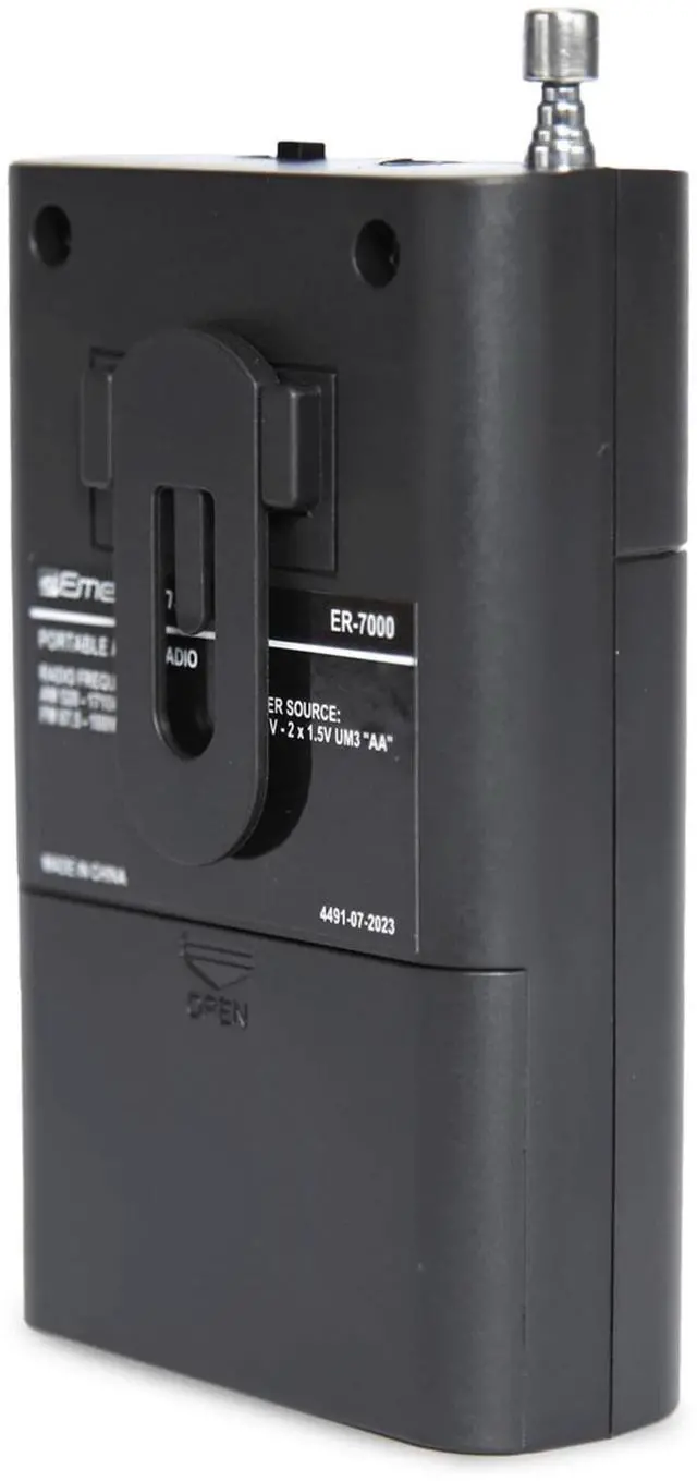 Alt view image 3 of 7 - Emerson Portable AMFM Radio with Built-In Speaker and Easy Removable Belt Clip