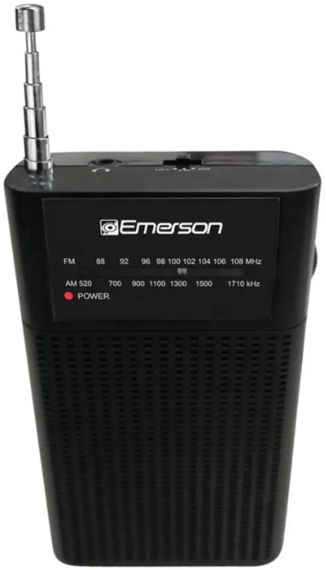 Alt view image 5 of 7 - Emerson Portable AMFM Radio with Built-In Speaker and Easy Removable Belt Clip