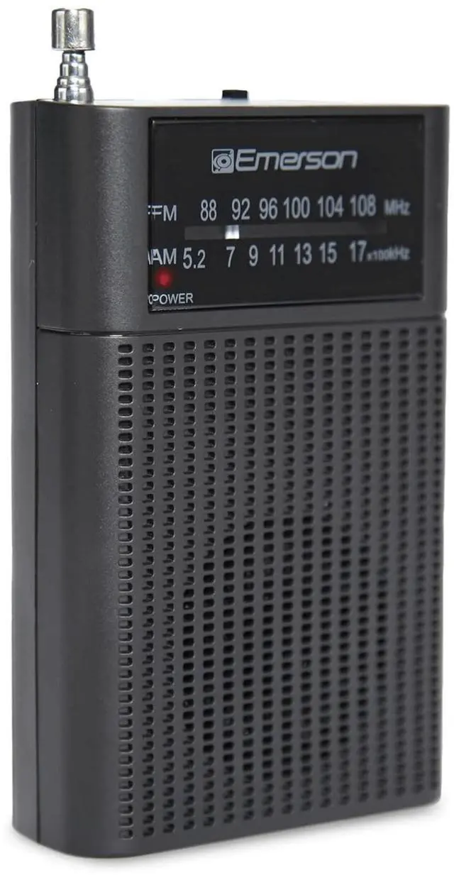 Alt view image 2 of 7 - Emerson Portable AMFM Radio with Built-In Speaker and Easy Removable Belt Clip