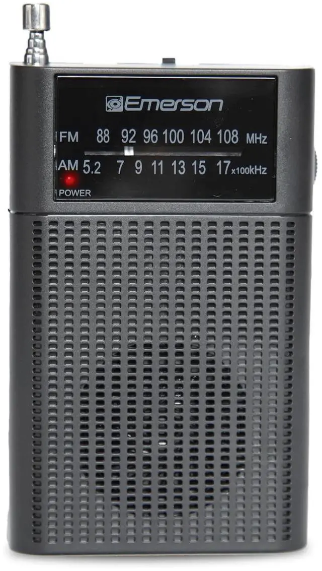 Main image of Emerson Portable AMFM Radio with Built-In Speaker and Easy Removable Belt Clip