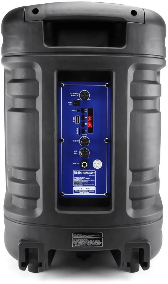 Alt view image 6 of 7 - Emerson Portable 12" Bluetooth Party Speaker with Disco Lights