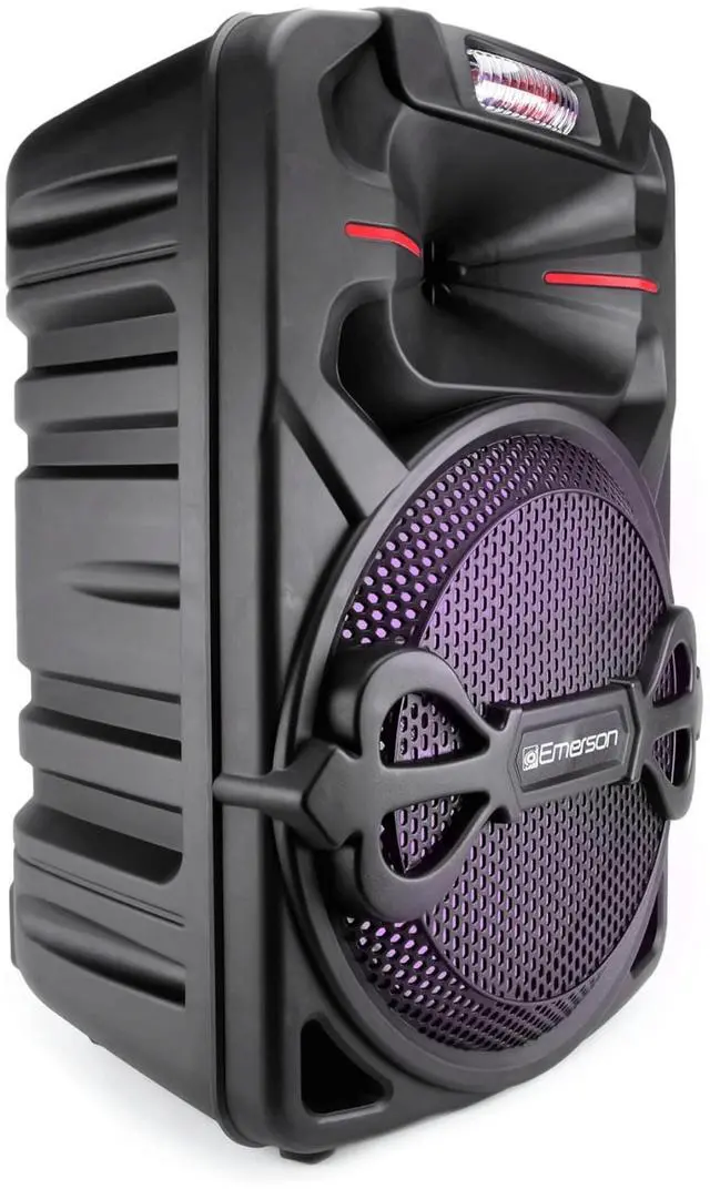 Alt view image 3 of 7 - Emerson Portable 12" Bluetooth Party Speaker with Disco Lights