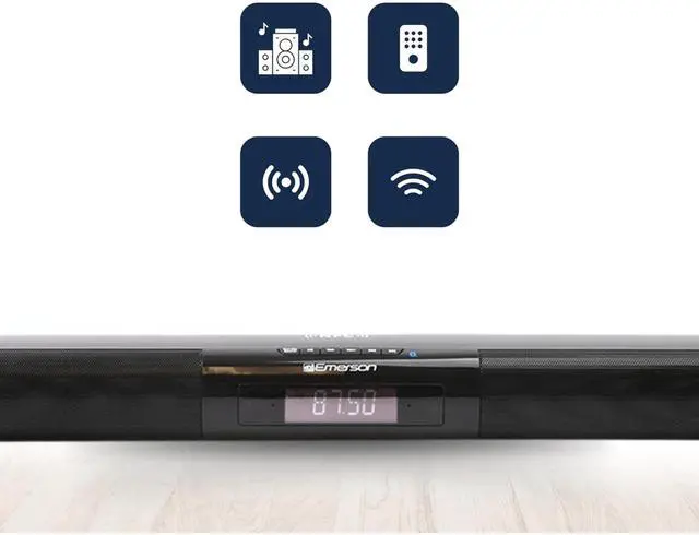 Alt view image 6 of 7 - Emerson 42" Bluetooth Soundbar with Digital FM Radio and Remote Control