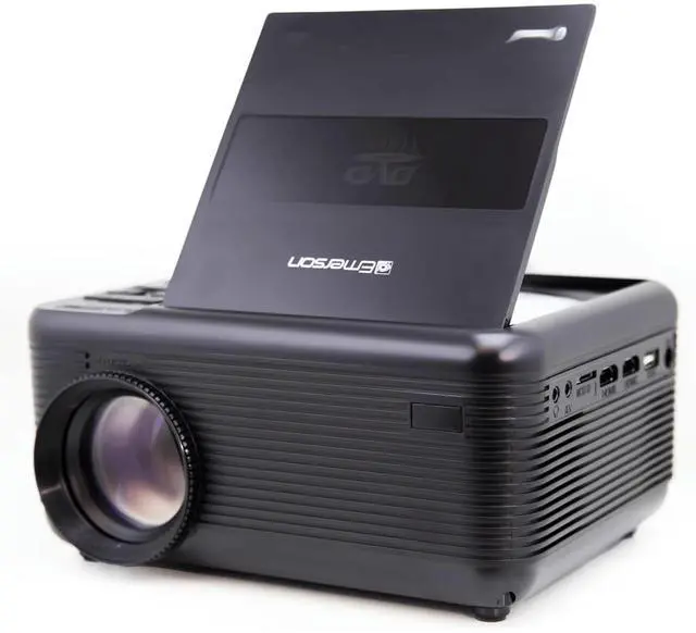 Alt view image 4 of 7 - Emerson 150" Home Theater LCD Projector Combo with Built-In DVD Player EVP-2501C (Black)