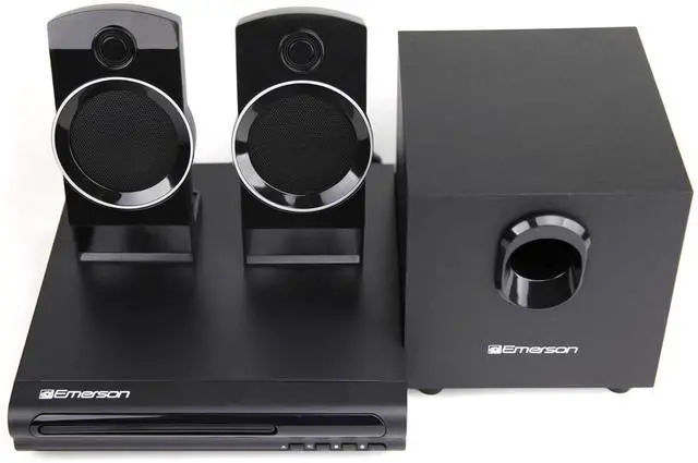 Alt view image 2 of 7 - Emerson 2.1 Channel Home Theater DVD Player with Speaker Surround Sound System ED-8050 - Black