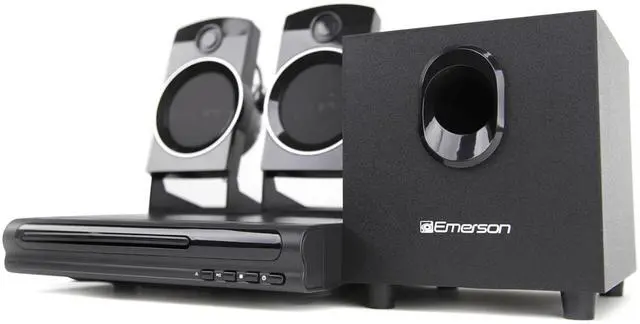 Alt view image 3 of 7 - Emerson 2.1 Channel Home Theater DVD Player with Speaker Surround Sound System ED-8050 - Black