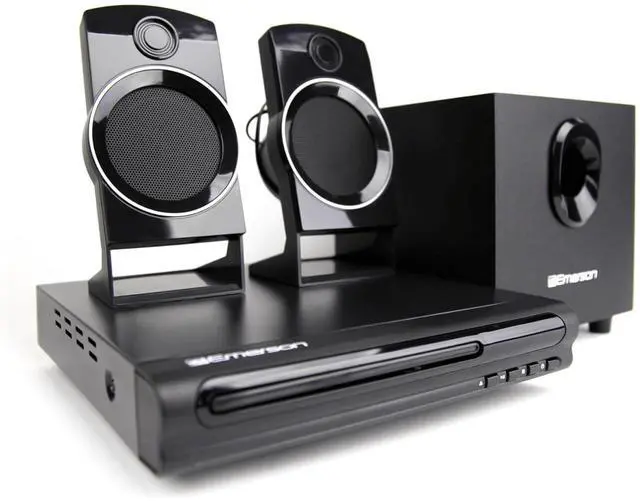 Alt view image 4 of 7 - Emerson 2.1 Channel Home Theater DVD Player with Speaker Surround Sound System ED-8050 - Black