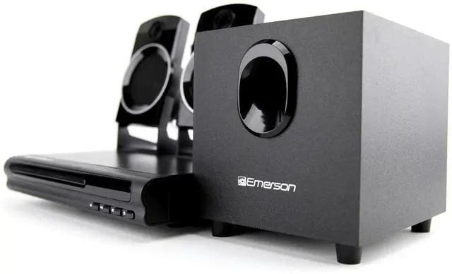 Alt view image 5 of 7 - Emerson 2.1 Channel Home Theater DVD Player with Speaker Surround Sound System ED-8050 - Black