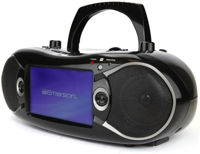 Alt view image 2 of 7 - Emerson 7" Bluetooth DVD Boombox with AM/FM Radio & Digital TV EDL-2870H-BK (Black)