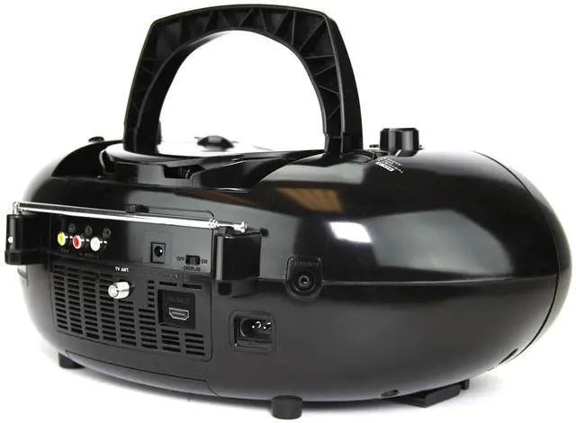 Alt view image 6 of 7 - Emerson 7" Bluetooth DVD Boombox with AM/FM Radio & Digital TV EDL-2870H-BK (Black)