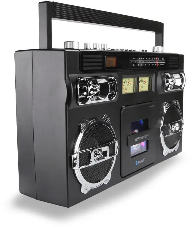 Alt view image 3 of 7 - Emerson Retro Portable CD Boombox w Programmable Memory and LED Digital Display