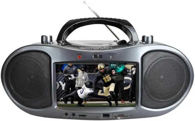 Main image of Emerson 7 Bluetooth DVD Boombox with HD-INPUT AM/FM Radio and Stereo Speakers