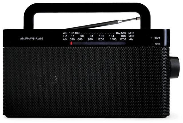 Alt view image 2 of 7 - Emerson AM/FM/WB Radio with Telescopic Antenna and Built-in Speaker -  Black