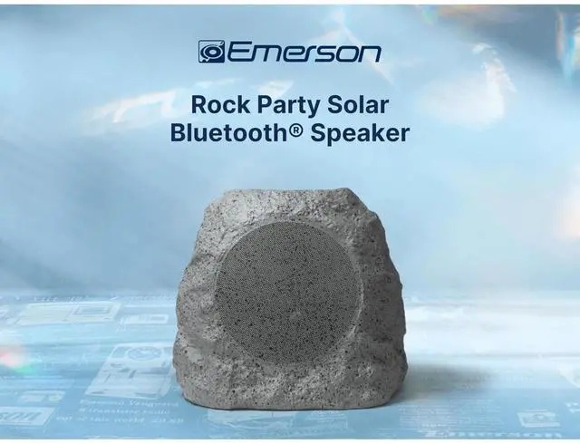 Alt view image 6 of 7 - Emerson Rock Party Solar Bluetooth Speaker
