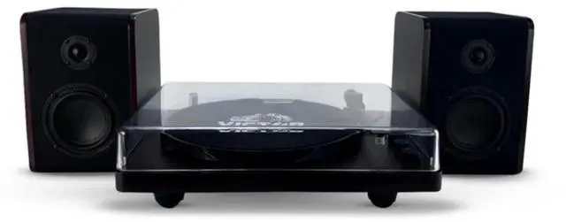Alt view image 4 of 7 - Victor Lincoln Record Player with Stereo Speakers