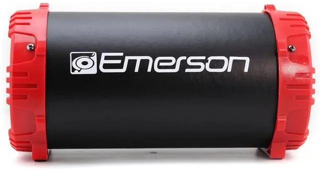 Alt view image 4 of 7 - Emerson Portable Bluetooth Speaker with LED Lighting and Carrying Strap Red