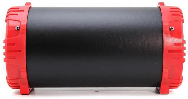 Alt view image 6 of 7 - Emerson Portable Bluetooth Speaker with LED Lighting and Carrying Strap Red