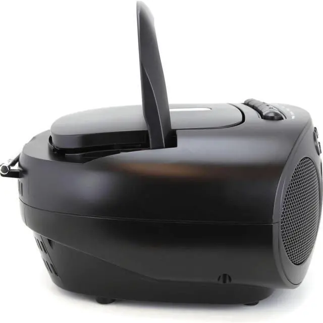 Alt view image 4 of 7 - Emerson EPB-3003 Portable CD Player Boombox with Cassette Player Combo  Tape Recorder  AM/FM Radio  AUX  Headphone Jack  Dual Speakers  AC/DC & Battery Operated - Stereo System for Home or Travel