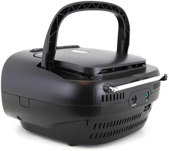Alt view image 5 of 7 - Emerson EPB-3003 Portable CD Player Boombox with Cassette Player Combo  Tape Recorder  AM/FM Radio  AUX  Headphone Jack  Dual Speakers  AC/DC & Battery Operated - Stereo System for Home or Travel