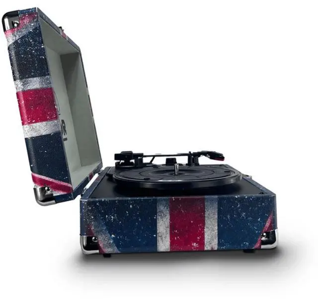 Alt view image 3 of 7 - Victor Metro Plus Portable Dual Bluetooth Suitcase Turntable Cherry