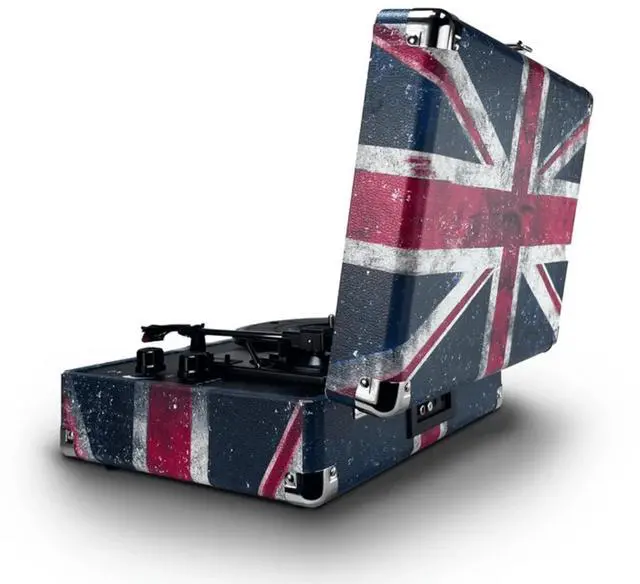 Alt view image 4 of 7 - Victor Metro Plus Portable Dual Bluetooth Suitcase Turntable Cherry