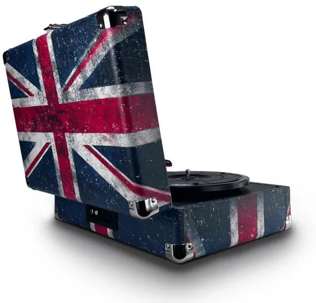 Alt view image 6 of 7 - Victor Metro Plus Portable Dual Bluetooth Suitcase Turntable Cherry