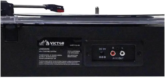 Alt view image 5 of 8 - Victor Lakeshore 5-in-1 Hybrid Bluetooth Turntable System w USB and RCA Output