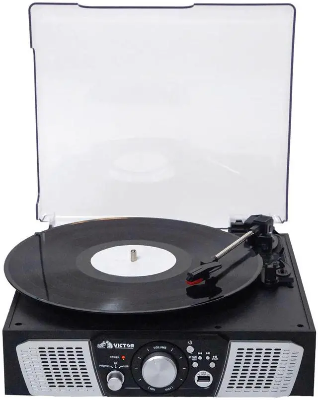 Main image of Victor Lakeshore 5-in-1 Hybrid Bluetooth Turntable System w USB and RCA Output