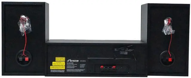 Alt view image 5 of 7 - Victor Milwaukee 50W Desktop CD Stereo System w Bluetooth, CD Player & FM Radio Silver