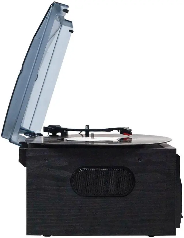 Alt view image 3 of 7 - Victor Cosmopolitan 8-in-1 Turntable Music Center with Bluetooth, USB & Cassette
