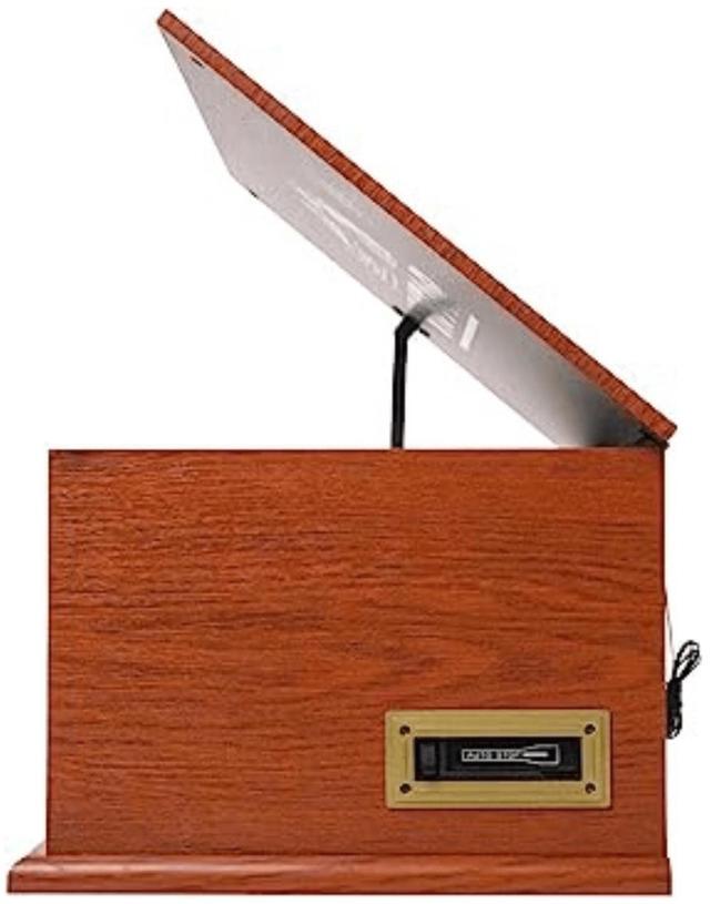 Alt view image 3 of 7 - Victor State 7-in-1 Wood Music Center with 3-Speed Turntable and Dual Bluetooth