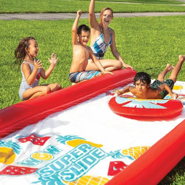 Alt view image 3 of 7 - WOW Waterports Pineapple Super Backyard Lawn Slide
