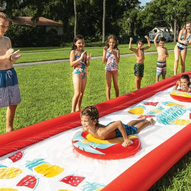 Alt view image 2 of 7 - WOW Waterports Pineapple Super Backyard Lawn Slide