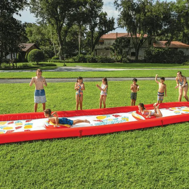 Alt view image 6 of 7 - WOW Waterports Pineapple Super Backyard Lawn Slide