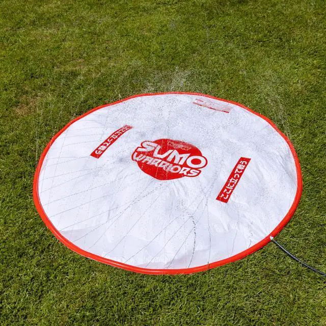 Alt view image 6 of 7 - WOW Watersports 10ft Sumo Wrestling Spray Pad with 2 Sumo Belly-Bumpers