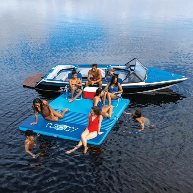 Alt view image 2 of 7 - WOW Watersports 10'x8'x6" Drop Stitch Vacation Station Dock