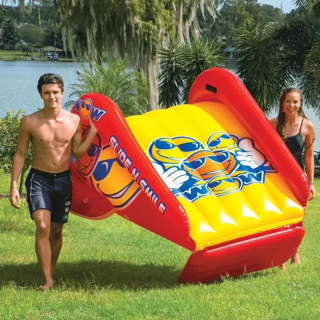 Alt view image 7 of 7 - WOW Watersports Slide N Smile Inflatable Pool Slide with Sprinklers for Kids and Adults