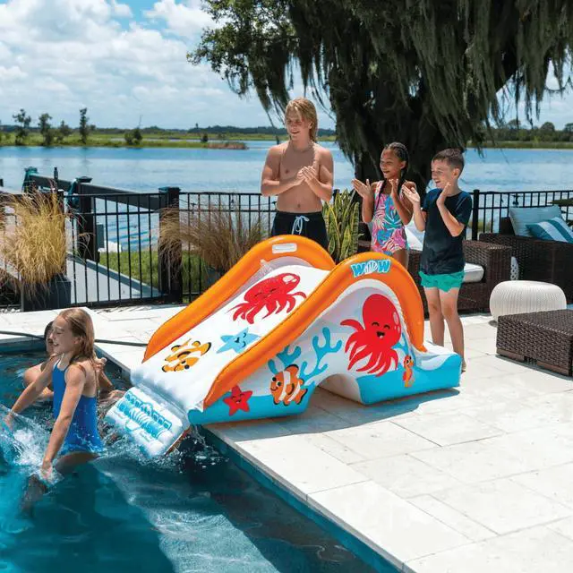 Alt view image 3 of 7 - WOW Watersports Swirl Splash Pad Slide