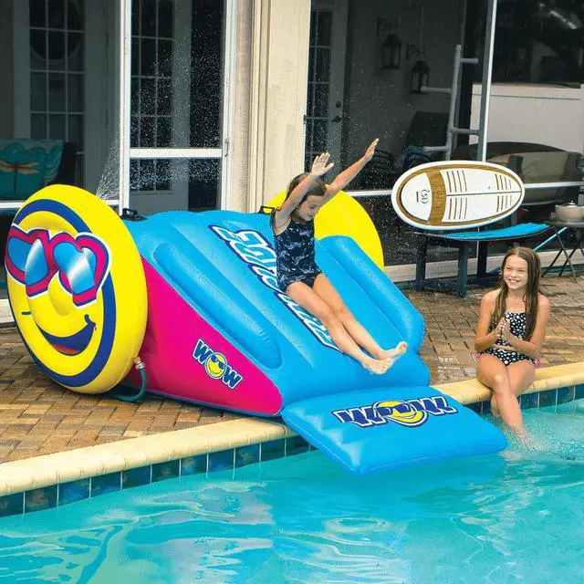 Main image of WOW Watersports Fun Inflatable Water Slide with Sprinklers for In-Ground Pools